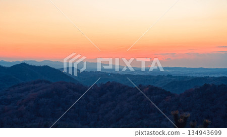 Evening view of satoyama 134943699