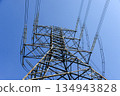High voltage power poles from power plants. 134943828