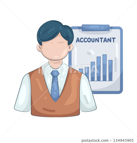 Illustration of accountant Illustration of accountant 134943905