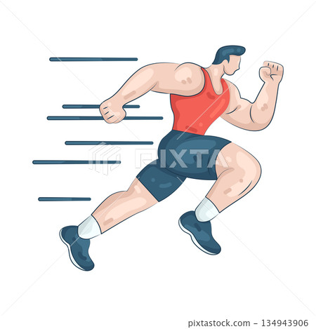 Illustration of runner Illustration of runner 134943906