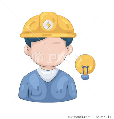Illustration of electrician Illustration of electrician 134943915