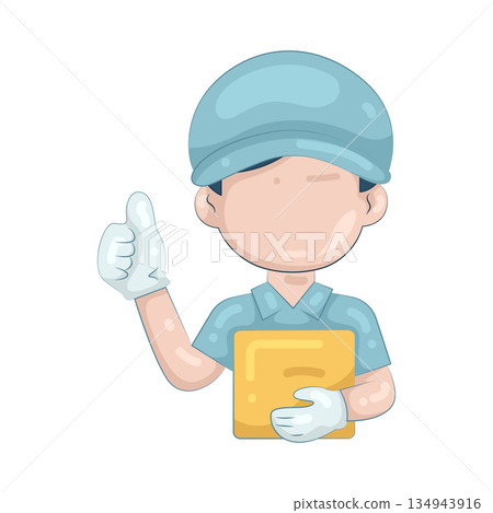 Illustration of courier Illustration of courier 134943916