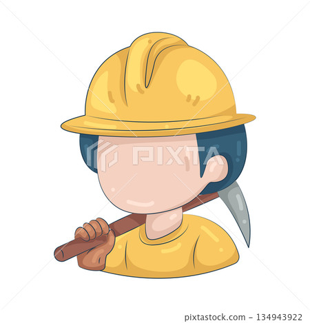 Illustration of miner Illustration of miner 134943922