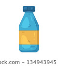 Illustration of Liquid Medicine Bottle 134943945