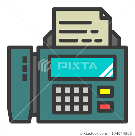 用於傳送和接收商務文件和資訊的傳真電話示意圖 134944896