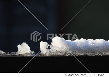 少量積雪已經開始融化。 134945640