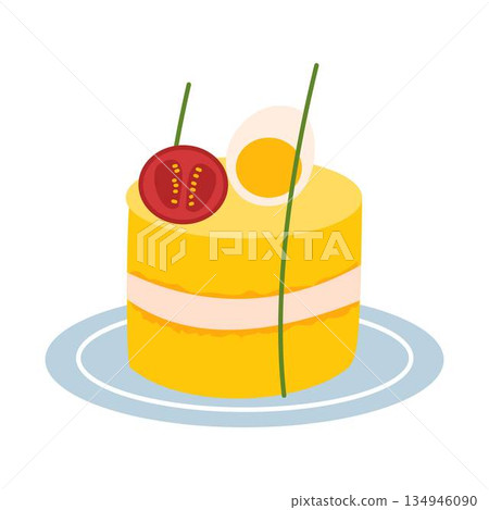 Peruvian Causa Rellena, Traditional Peruvian Dish from Yellow Potato 134946090