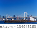 Tokyo Bay: Rainbow Bridge and coastal scenery 134946163