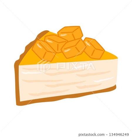 mango cheese cake, Slice of Mango Cake, Mango Cheesecake 134946249