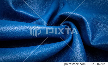 美麗的藍色鞣製皮革紋理/皮革 2 134946704