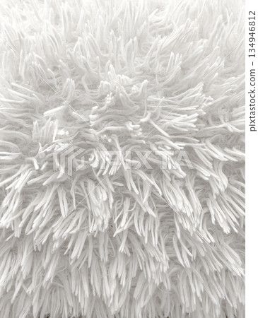 White fluffy shag fur creating soft texture background 134946812