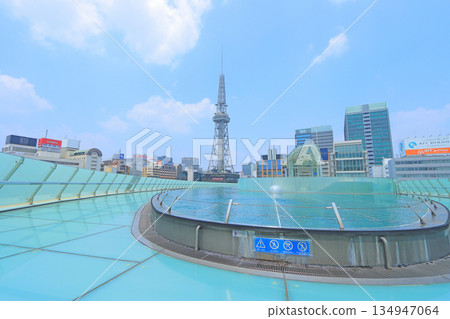 愛知縣名古屋市,從水上太空船看到的名古屋電視塔的風景 愛知縣名古屋市,從水上太空船看到的名古屋電視塔的風景 134947064