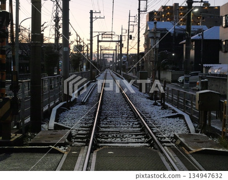Morning glow railway Morning glow railway 134947632