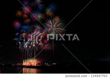 Scenes from the Atsumi Peninsula Fireworks Festival in Tahara City (Aichi Prefecture) 134947703