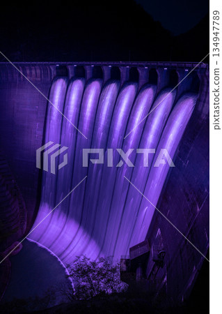 Miyagi Prefecture / Naruko Dam blinds release illumination during the limited event "Rainbow blinds release" Miyagi Prefecture / Naruko Dam blinds release illumination during the limited event "Rainbow blinds release" 134947789