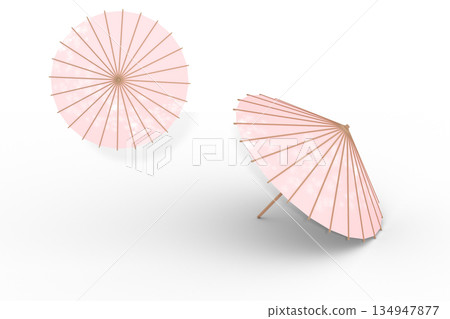 寧靜的日式雨傘背景素材 | 櫻花圖案,春天(透明) 寧靜的日式雨傘背景素材 | 櫻花圖案,春天(透明) 134947877