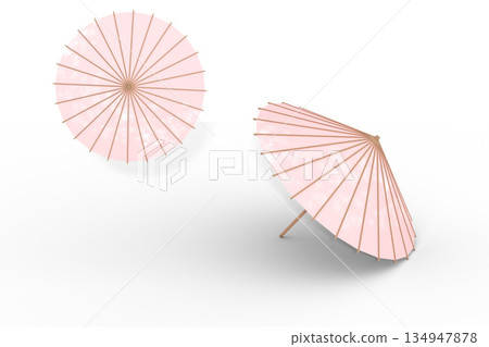 Calm Japanese umbrella background material | Cherry blossom motif, spring Calm Japanese umbrella background material | Cherry blossom motif, spring 134947878