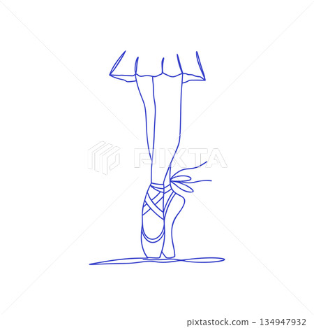 Ballerina Shoes Line Art Vector Illustration For Elegant Dance Print Dance Design Ballerina Shoes Line Art Vector Illustration For Elegant Dance Print Dance Design 134947932