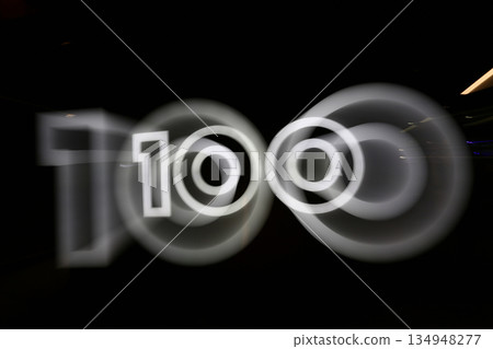 black and white number one hundred black and white number one hundred 134948277