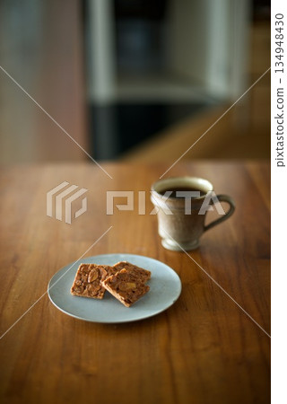 熱咖啡和佛羅倫薩小吃 134948430