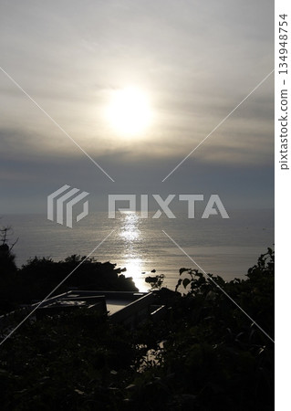 海面日落 海面日落 134948754