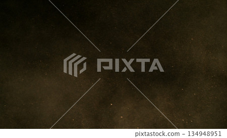 Freeze Motion Shot of Flying Sand Dust , Isolated on Black Background 134948951