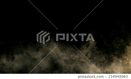 Freeze Motion Shot of Flying Sand Dust , Isolated on Black Background Freeze Motion Shot of Flying Sand Dust , Isolated on Black Background 134948963