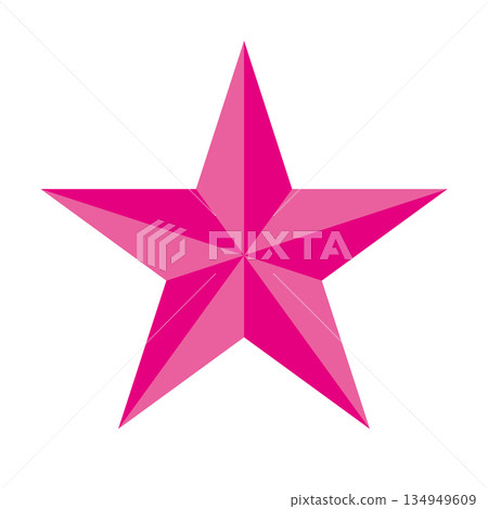 Shaded magenta star 134949609