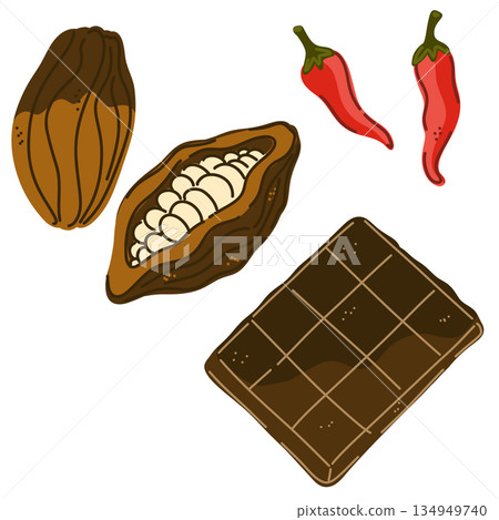 set of chocolate set of chocolate 134949740