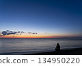 Sunset at Fukiagehama/Eguchihama and people watching 134950220