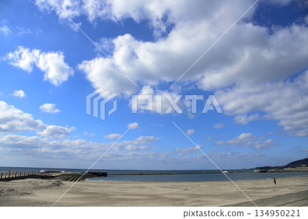 陽光明媚的吹上濱/江口濱海灘 134950221