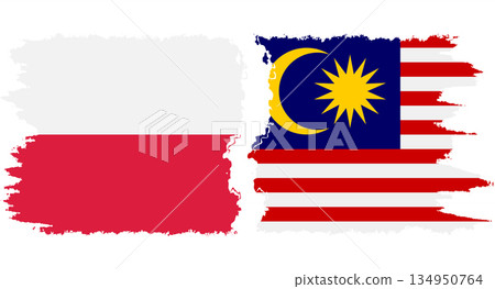 Malaysia and Poland grunge flags connection vector Malaysia and Poland grunge flags connection vector 134950764