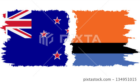 Chagos and New Zealand grunge flags connection vector Chagos and New Zealand grunge flags connection vector 134951015