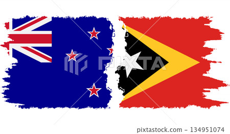 Timor-Leste - East Timor and New Zealand grunge flags connection vecto Timor-Leste - East Timor and New Zealand grunge flags connection vecto 134951074