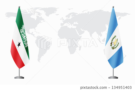 Somaliland and Guatemala flags for official meeting 134951403