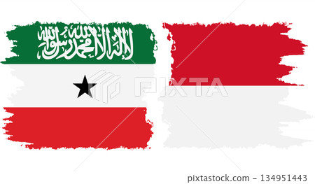 Monaco and Somaliland grunge flags connection vector Monaco and Somaliland grunge flags connection vector 134951443