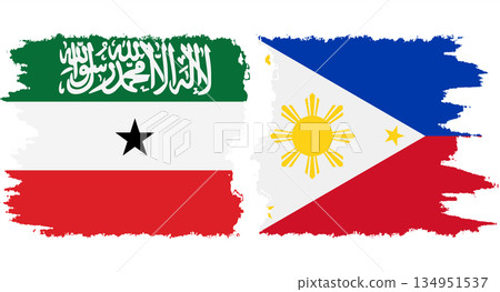 Philippines and Somaliland grunge flags connection vector Philippines and Somaliland grunge flags connection vector 134951537