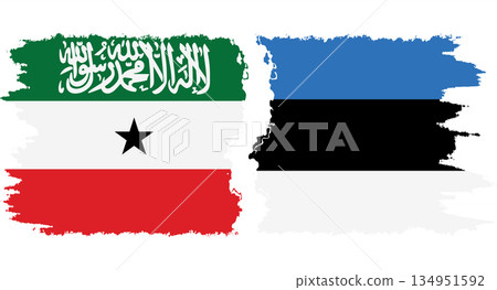 Estonia and Somaliland grunge flags connection vector Estonia and Somaliland grunge flags connection vector 134951592