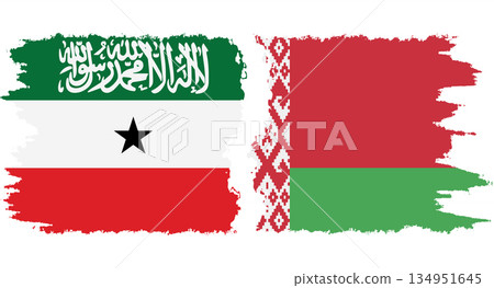 Belarusian and Somaliland grunge flags connection vector Belarusian and Somaliland grunge flags connection vector 134951645