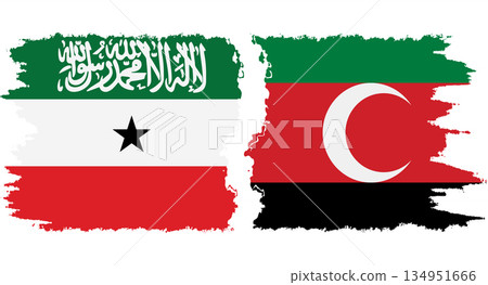 Darfur and Somaliland grunge flags connection vector Darfur and Somaliland grunge flags connection vector 134951666