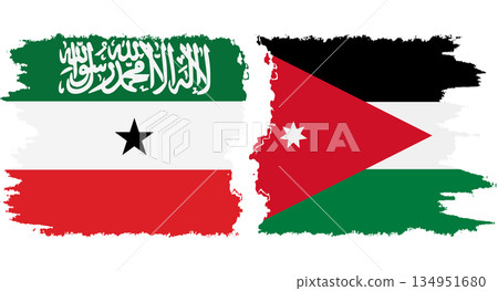 Jordan and Somaliland grunge flags connection vector Jordan and Somaliland grunge flags connection vector 134951680