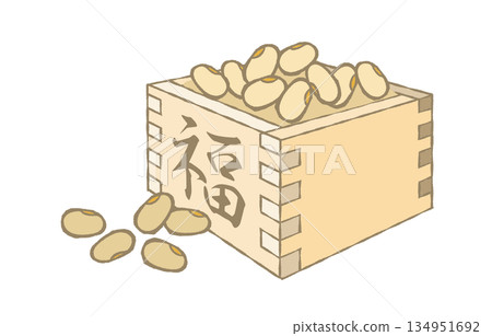 Setsubun: soybeans in a wooden box Setsubun: soybeans in a wooden box 134951692