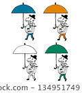 Cafe uncle holding an umbrella png 134951749
