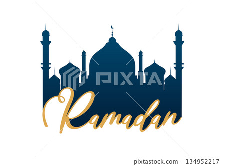 Minimalist Mosque Line Art Illustration Minimalist Mosque Line Art Illustration 134952217