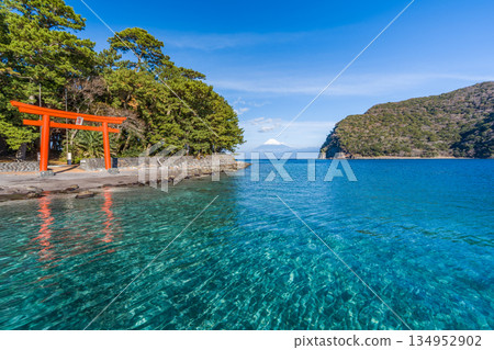 Morokuchi Shrine Torii, Suruga Bay and Mt.Fuji "Toda, Numazu City" 134952902