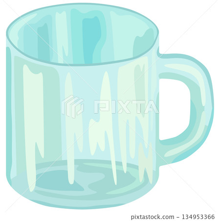 透明馬克杯插圖向量素材 透明馬克杯插圖向量素材 134953366