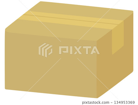 封閉紙箱插圖向量素材 封閉紙箱插圖向量素材 134953369