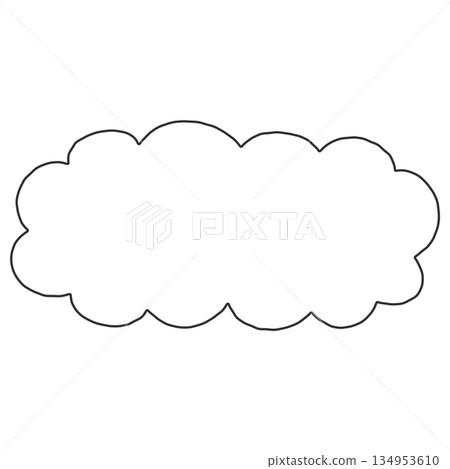 A simple, hand-drawn, horizontal speech bubble A simple, hand-drawn, horizontal speech bubble 134953610