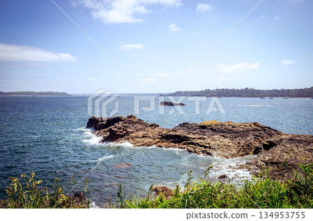 Ploumanac'h pink granite coast, cotes-d'armor, brittany, france Ploumanac'h pink granite coast, cotes-d'armor, brittany, france 134953755