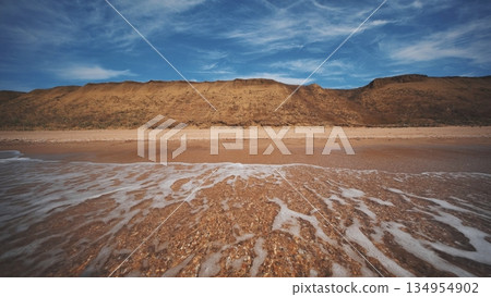 Beautiful hills at Sandy Beach near the town of Primorsky in Crimea. 134954902